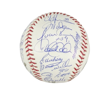 2003 New York Yankees Team A.L. Champions Team Signed Baseball with 32 Signatures including Jeter and Rivera (PSA/DNA)